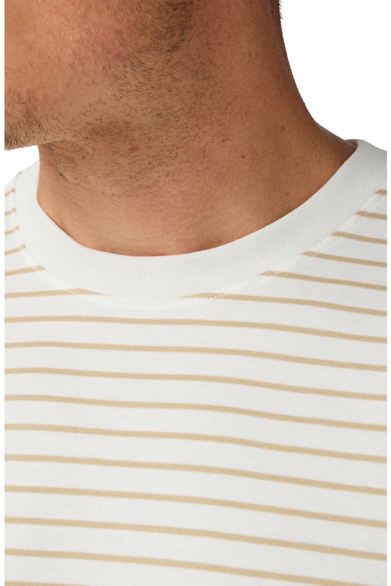Palmer Stripe Pima Cotton T-Shirt, Alternate, color, WHITE KHAKI STRIPE