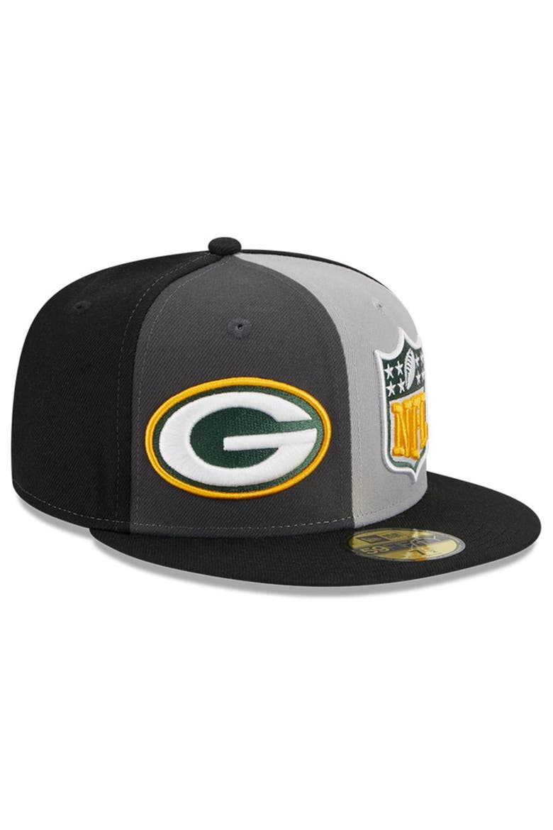 Men's New Era  Gray/Black Green Bay Packers 2023 Sideline 59FIFTY Fitted Hat, Main, color, Gray