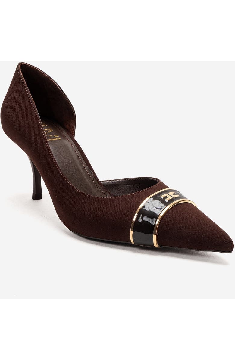 Prologue Shoes Kendra Pointed Toe Stiletto Pump, Alternate, color, Brown
