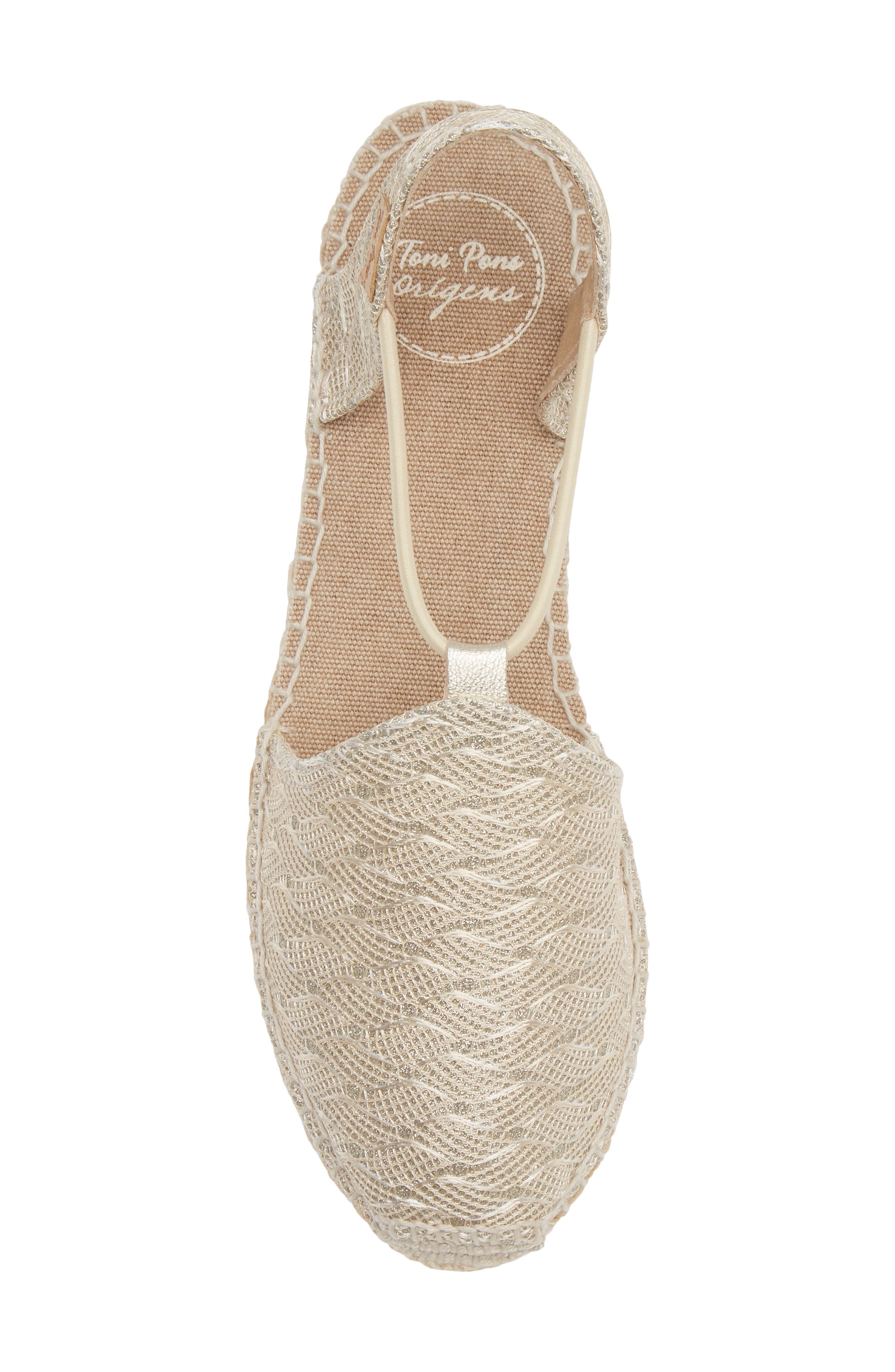 Nerea Espadrille Flat, Alternate, color, PLATINUM
