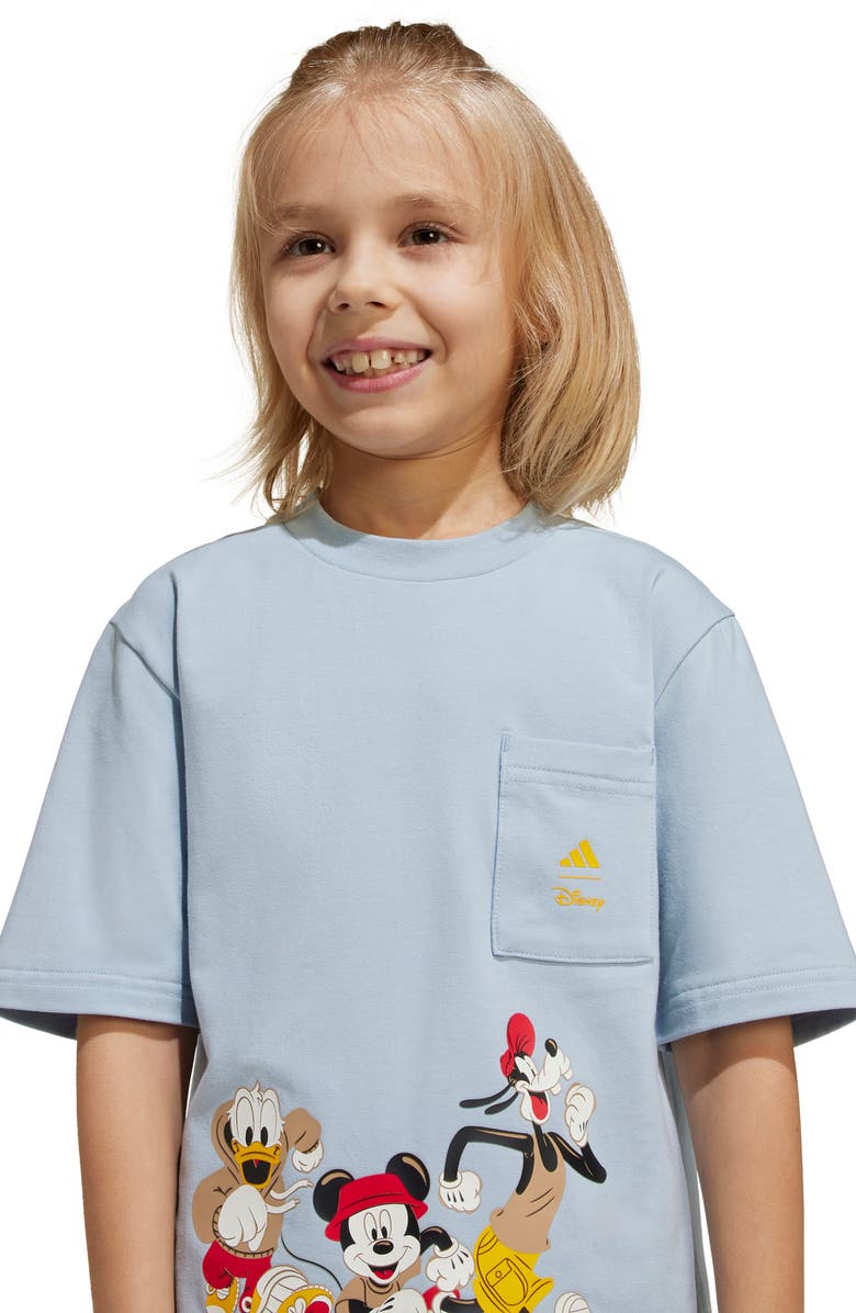adidas Originals x Disney Kids' Mickey & Friends Pocket T-Shirt, Alternate, color, 