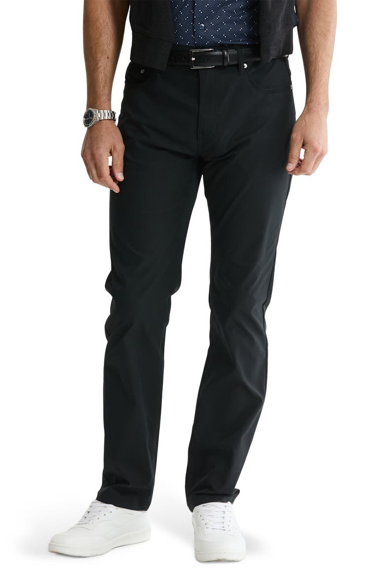 Straight Leg Stretch 5-Pocket Pants, Main, color, BLACK