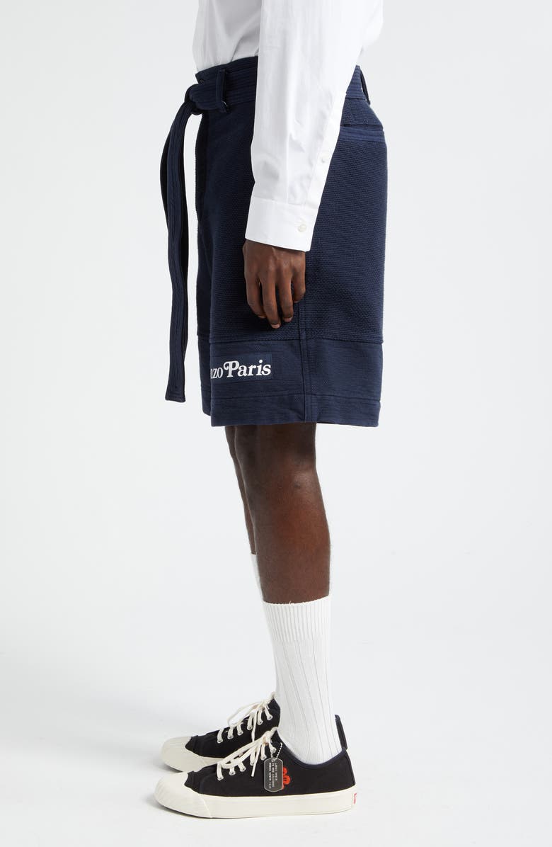 KENZO Verdy Logo Cotton Judo Shorts, Alternate, color, 