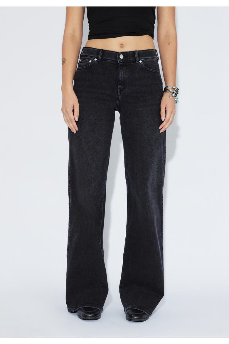 Zila Mid Wide Jeans, Alternate, color, Black Mist
