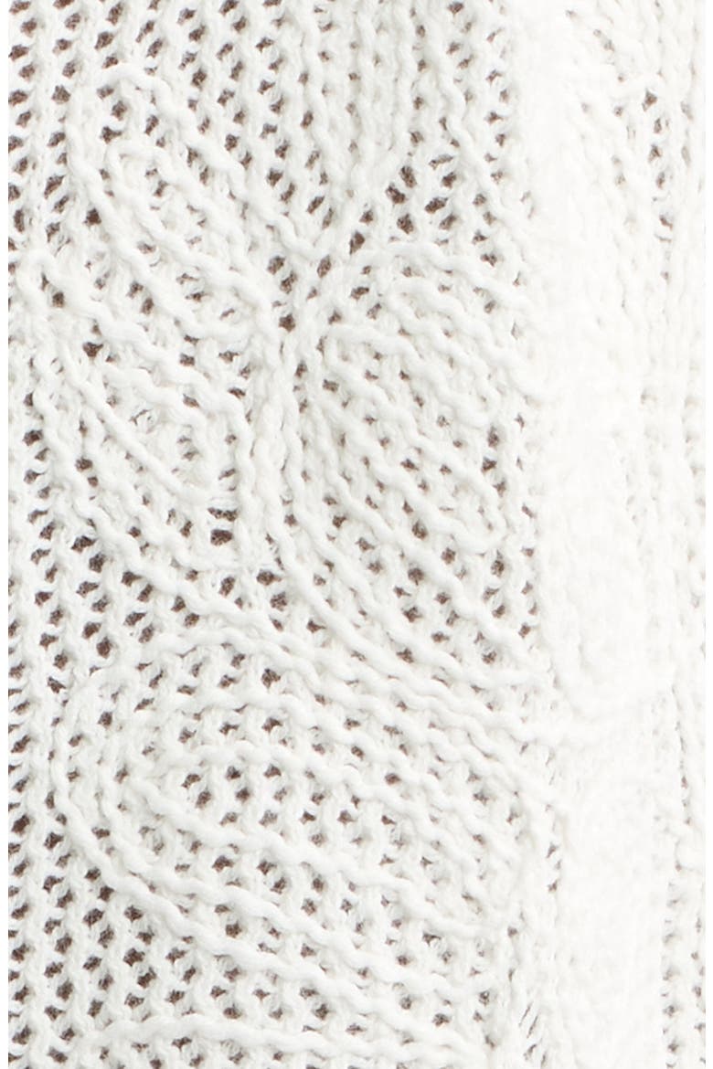 Feriando Long Sleeve Floral Cotton Knit Camp Shirt, Alternate, color, IVORY-10