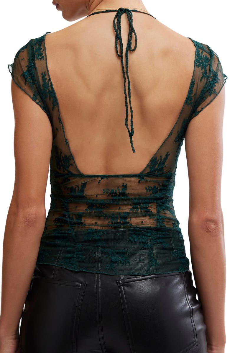 Free People Lacey in Love Lace Top, Alternate, color, Pine Grove