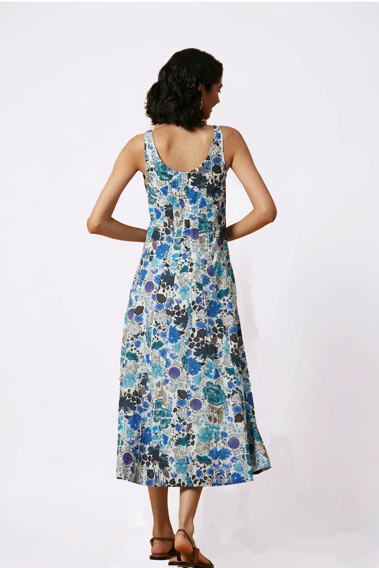 Camillie Midi Dress, Alternate, color, Blue Heran