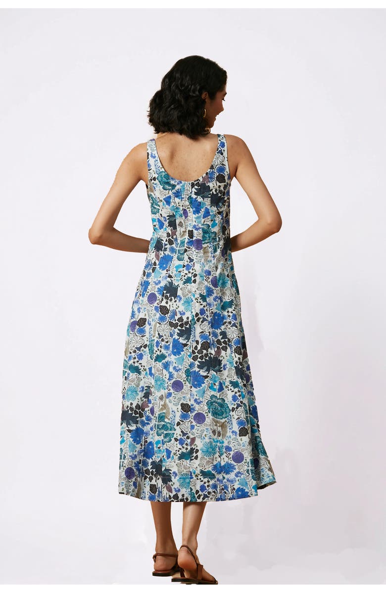 Ro's Garden Camillie Midi Dress, Alternate, color, Blue Heran