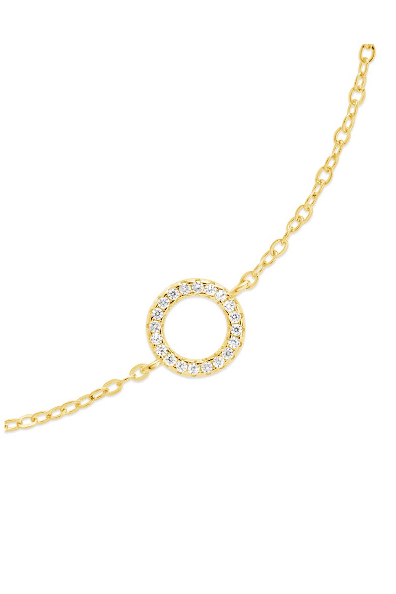 CZ Open Circle Chain Bracelet, Alternate, color, GOLD