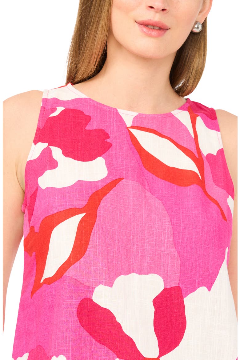 Floral Print Linen Tank, Alternate, color, NEW IVORY POPPY PRINT