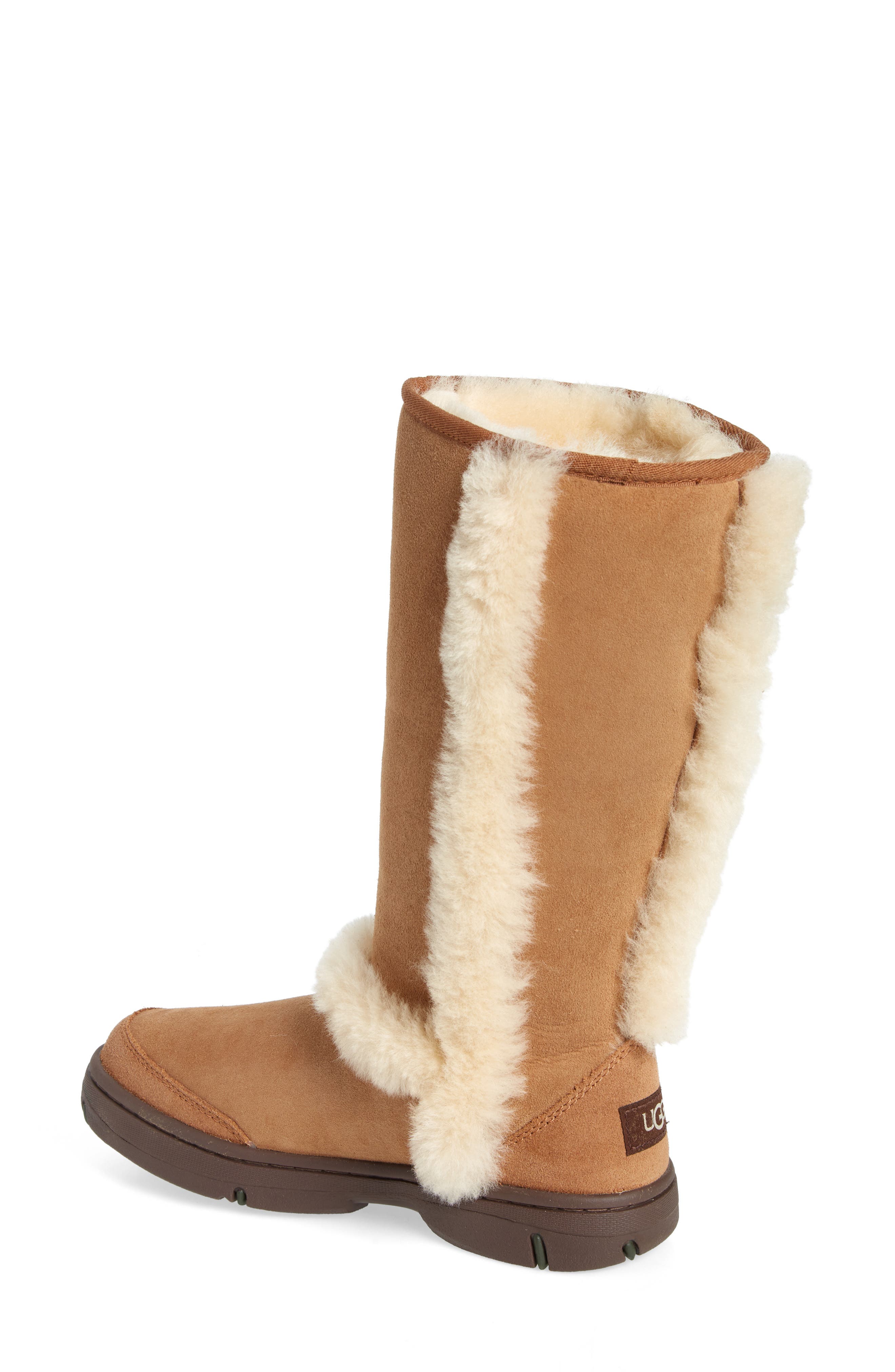 Sunburst Genuine Shearling Tall Boot, Alternate, color, CHE