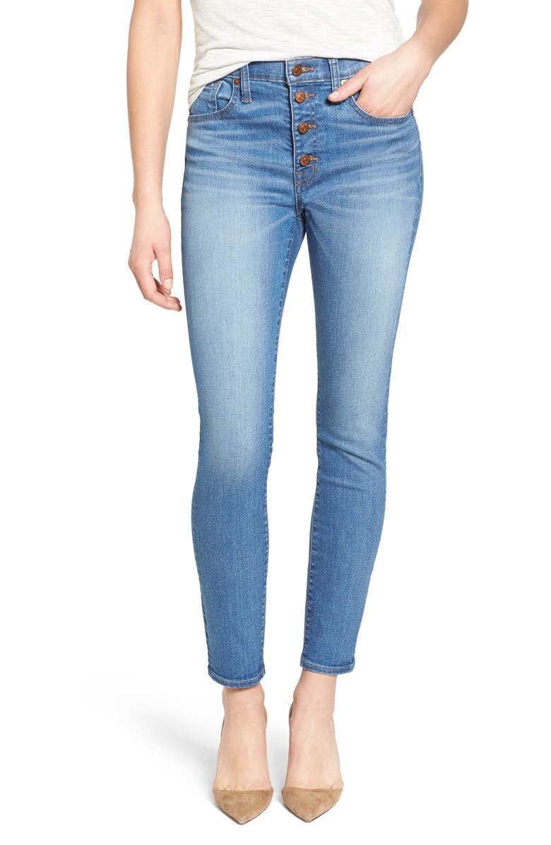 Madewell 'High Riser - Button Through' Crop Skinny Skinny Jeans, Main, color, 