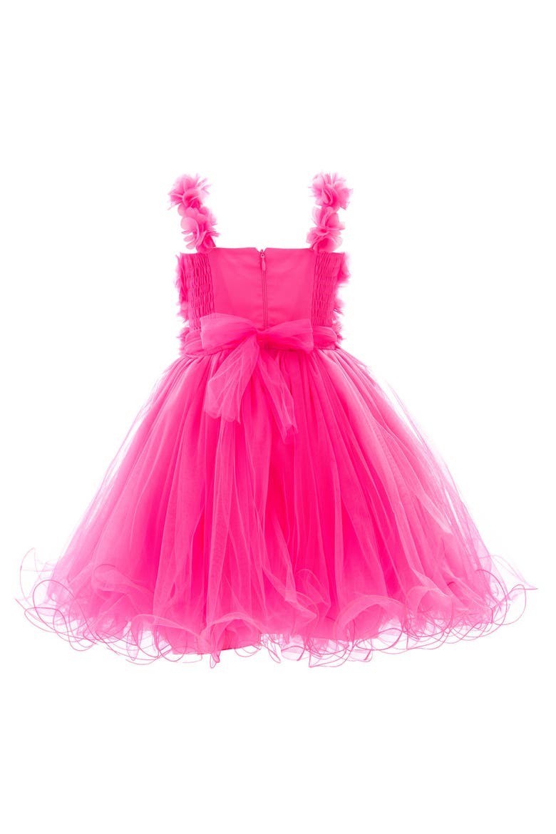 Campanula Bloom Dress, Alternate, color, Neon Pink