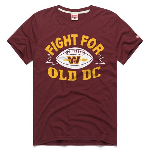 Homage Burgundy Washington Commanders Fight For Old Dc Tri-blend T-shirt In Brown
