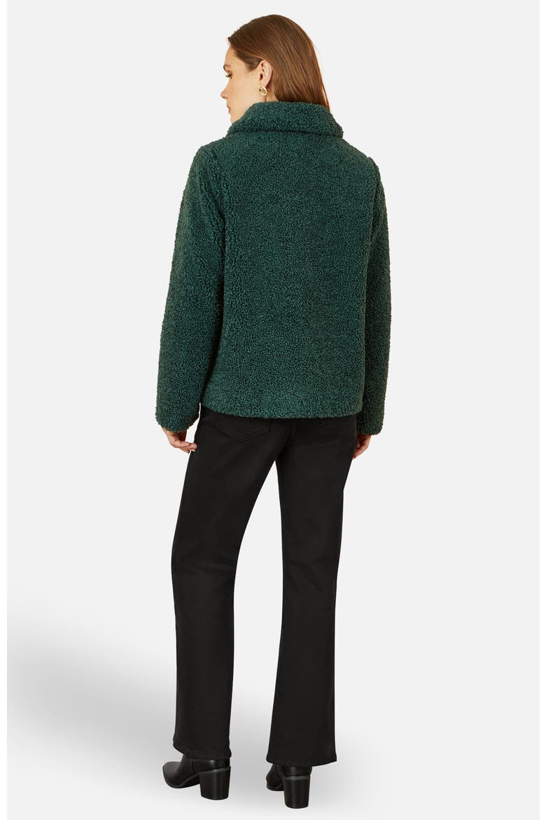 Short Teddy Bear Jacket, Alternate, color, Green