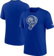Nike Men's Nike Royal Los Angeles Rams Rewind Logo Tri-Blend T-Shirt
