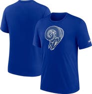 Nike Men's Nike Royal Los Angeles Rams Rewind Logo Tri-Blend T-Shirt