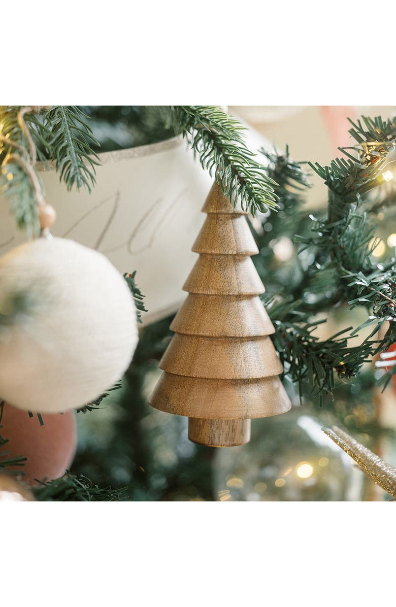 CG Hunter 5" Wooden Tree Christmas Ornaments, Alternate, color, Earth Tones