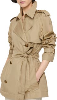 Burberry Short Lightweight Cotton Belgravia Trench Coat
