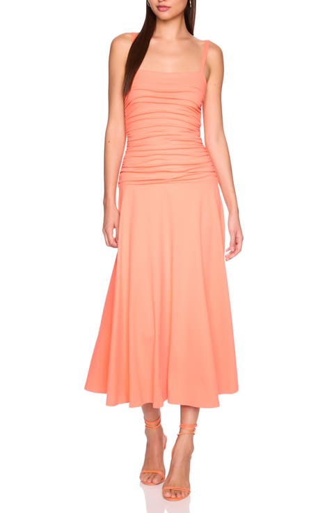 Ruched Sleeveless Maxi Dress