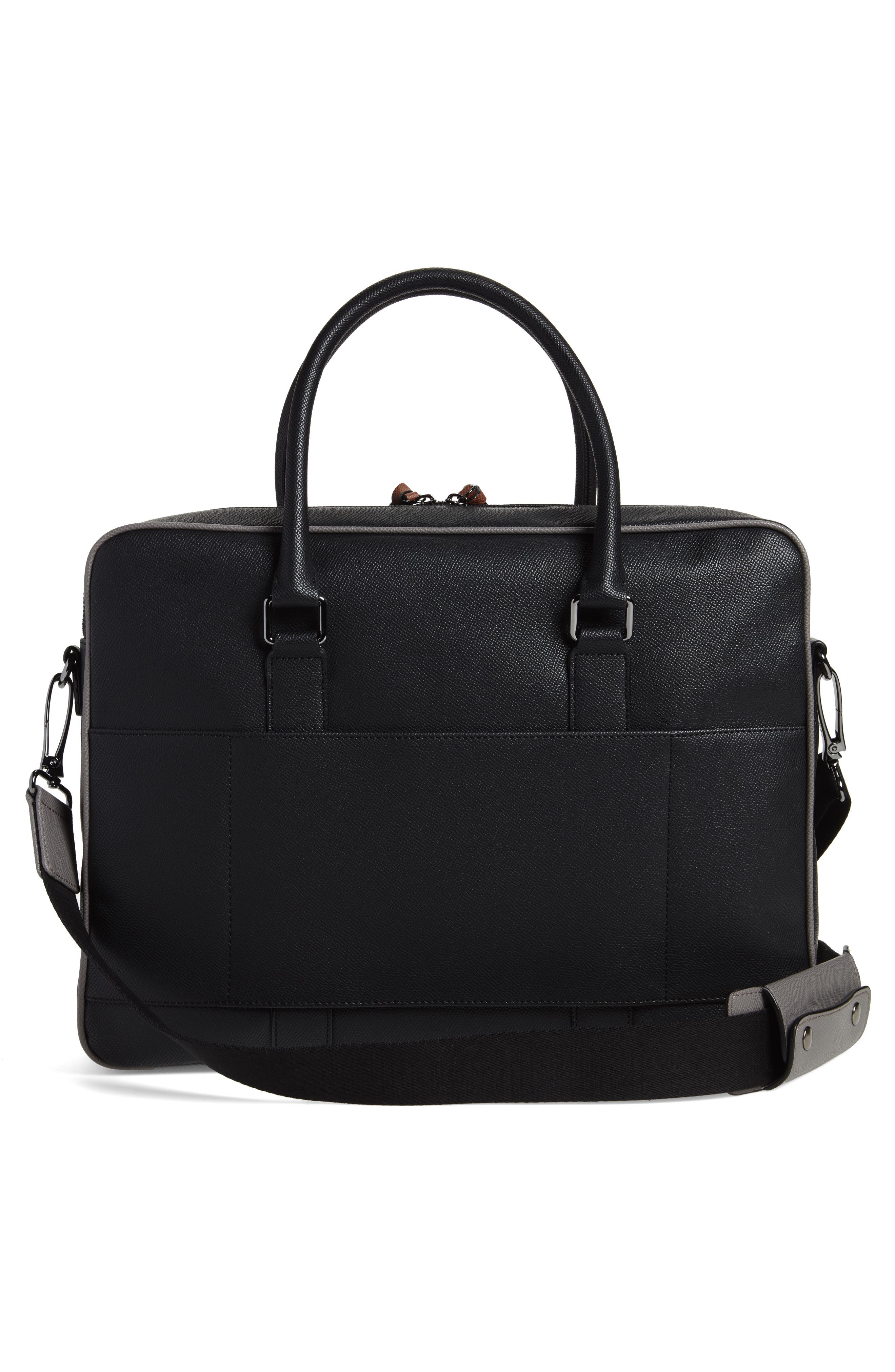 Ted Baker London Textured Faux Leather Document Briefcase, Alternate, color, 