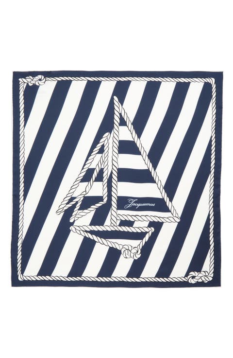 Le Foulard Bateau Corde Silk Scarf