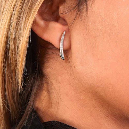 Lucy Quartermaine Skinny Drip Long Studs In Sterling Silver