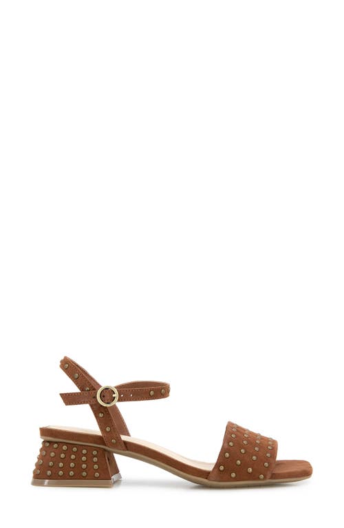 Reaction Kenneth Cole Buena Block Heel Sandal In Luggage Micro