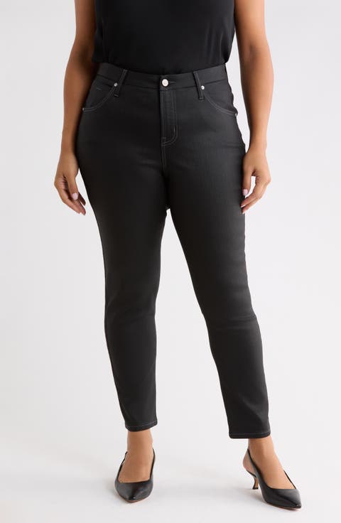 Mid Rise Tapered Leg Jeans