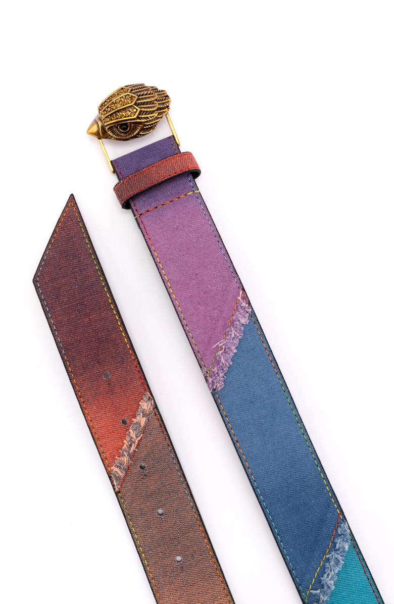 Kurt Geiger London Denim Rainbow Belt, Alternate, color,