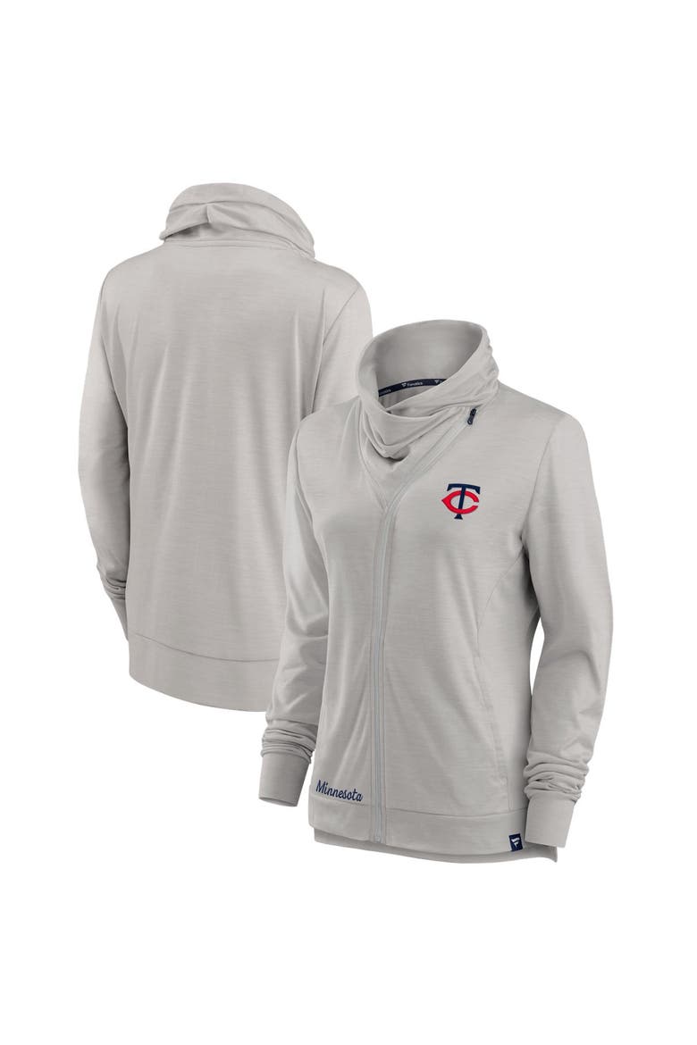 Women's Fanatics Gray Minnesota Twins Break It Loose Full-Zip Jacket, Main, color, Gray