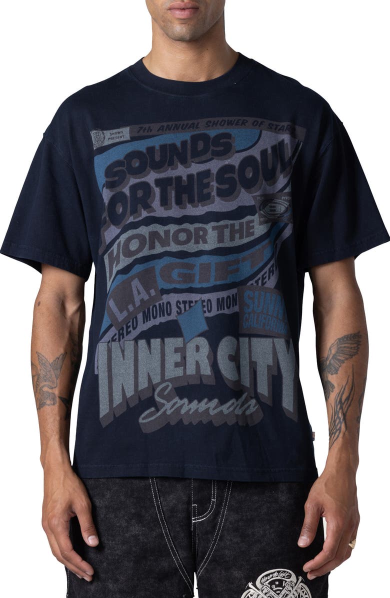 HONOR THE GIFT Sounds for the Soul Oversize Graphic T-Shirt, Main, color, 