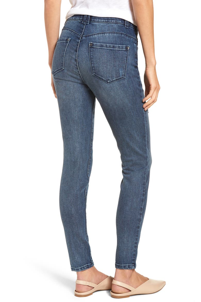 Ab-Solution High Waist Skinny Jeans (Nordstrom Exclusive), Alternate, color, BLUE