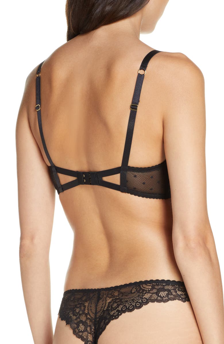 Dita Von Teese Fiamma Underwire Balconette Bra, Alternate, color, Black