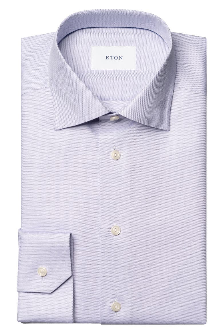 Slim Fit Twill Dress Shirt, Alternate, color, LIGHT PURPLE