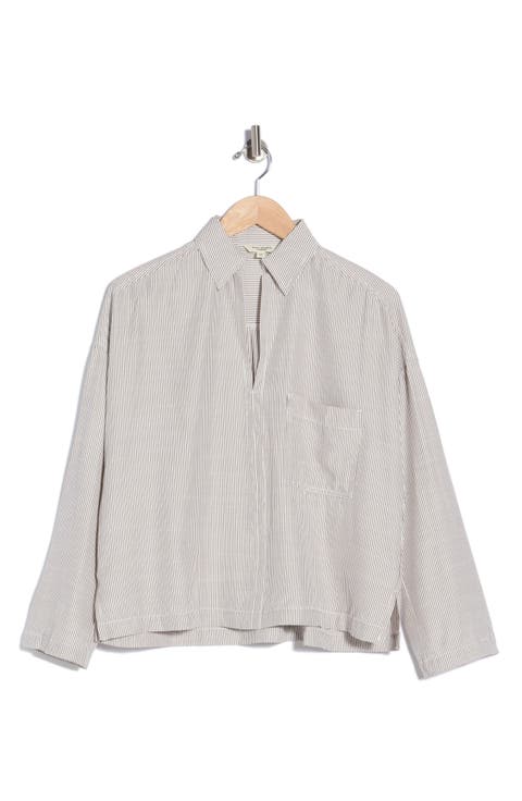 Stripe Collared Top