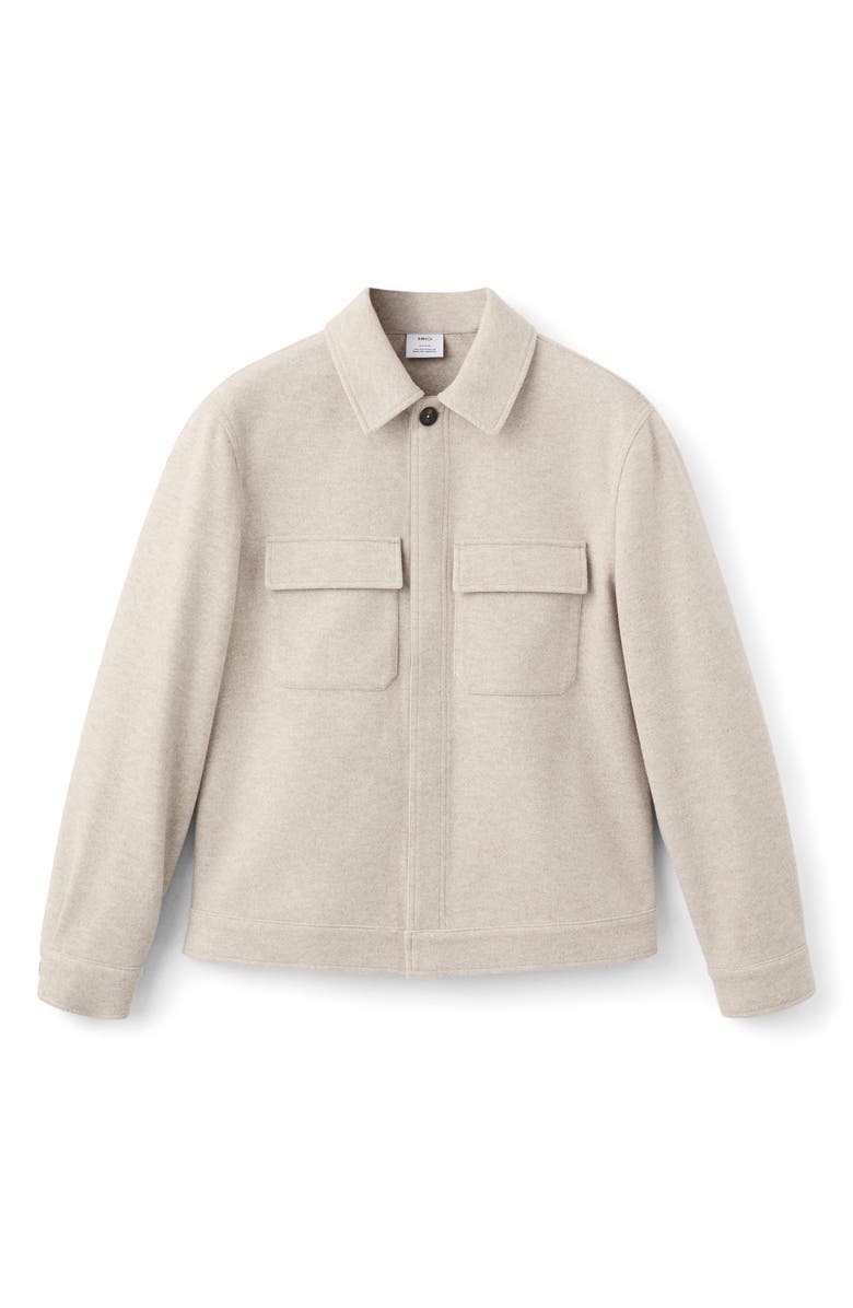 MANGO Flannel Pocket Overshirt, Alternate, color, Sand