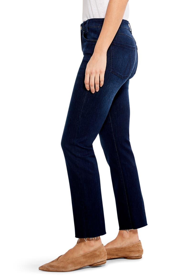 High Waist Raw Hem Ankle Straight Leg Jeans, Alternate, color, TWILIGHT