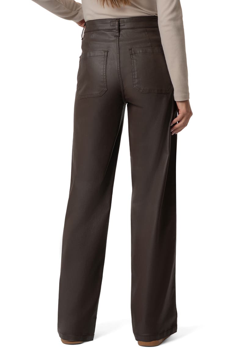 Jodi Coated High Waist Relaxed Straight Leg Jeans, Alternate, color, CHOCOLATE