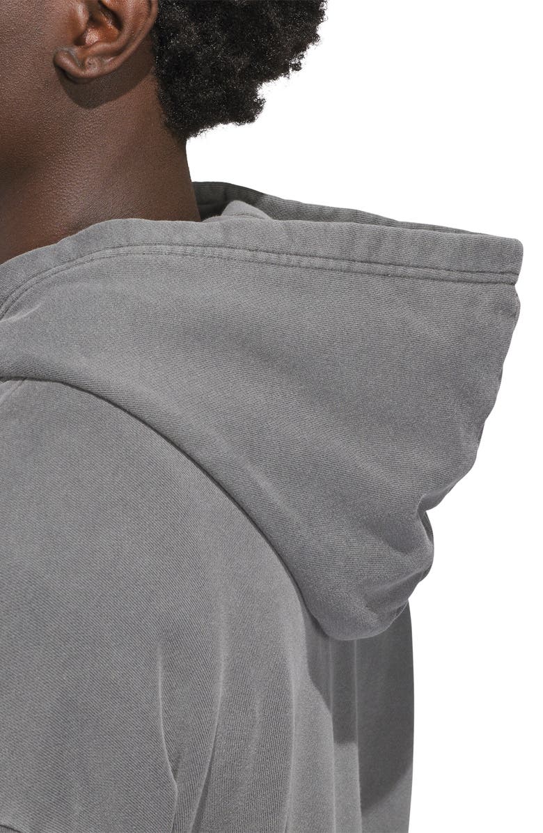 adidas Oversize Star Cotton Fleece Graphic Hoodie, Alternate, color, Grey Six