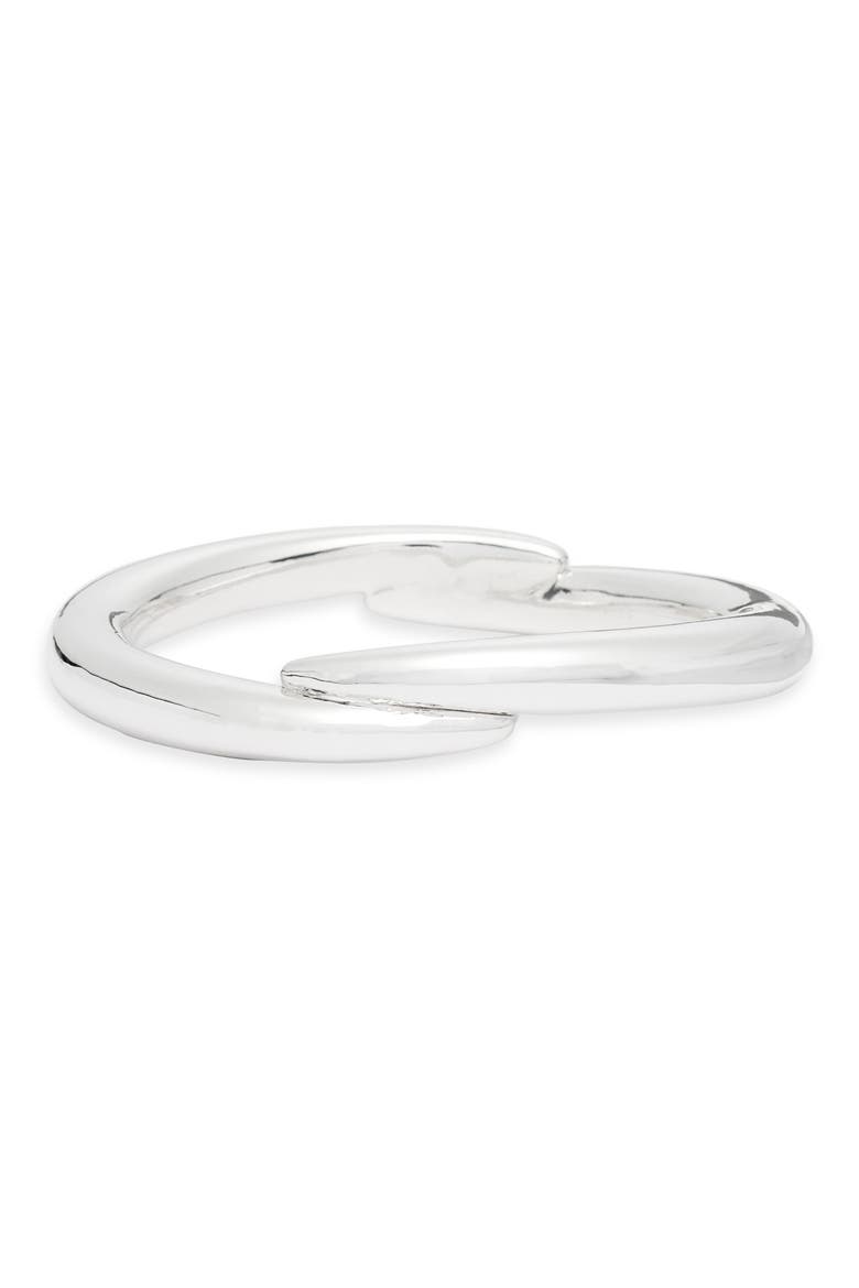 Overlapping Bangle, Main, color, SILVER