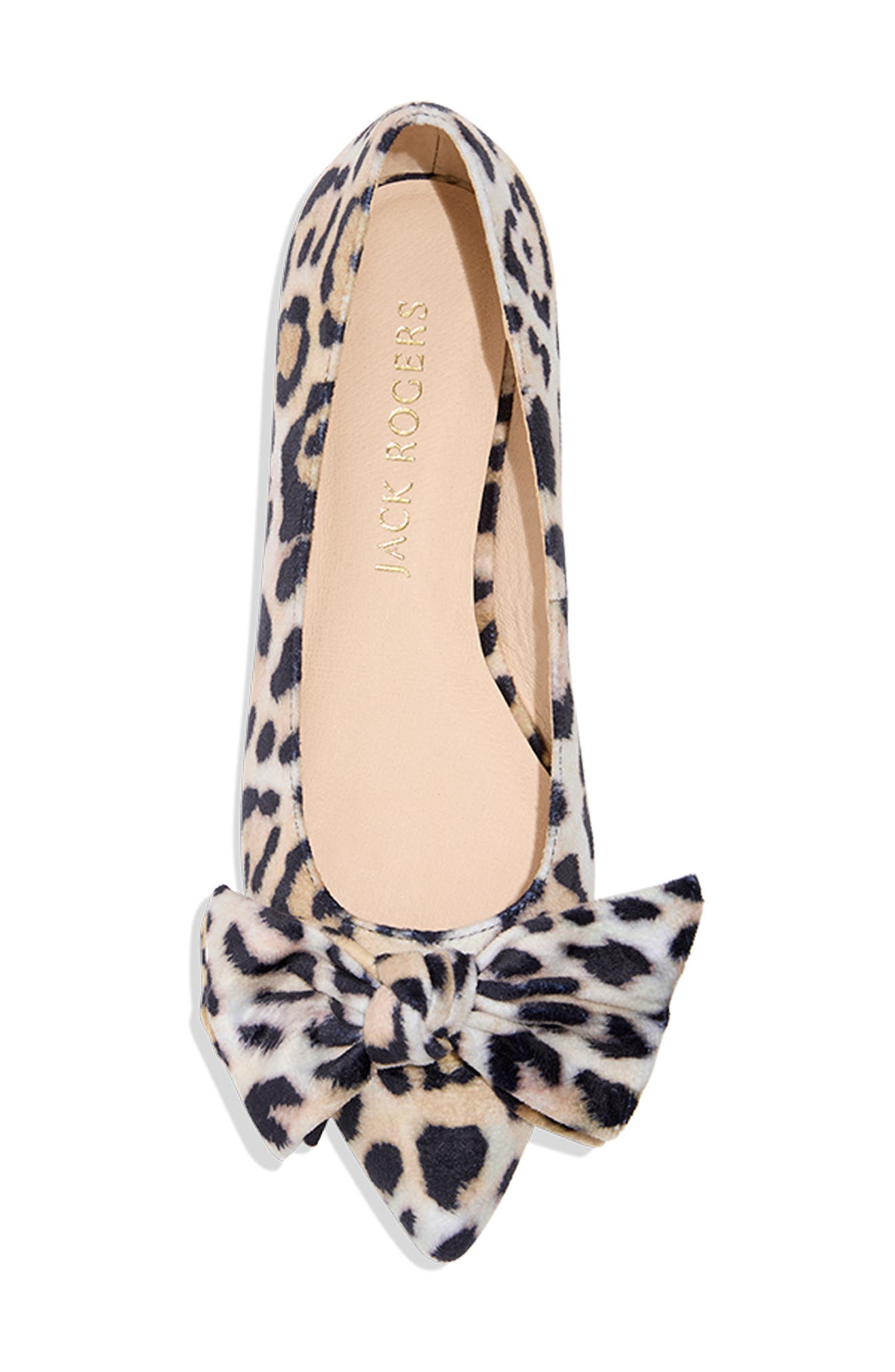 Jack Rogers Debra Pointed Toe Flat, Alternate, color, Leopard