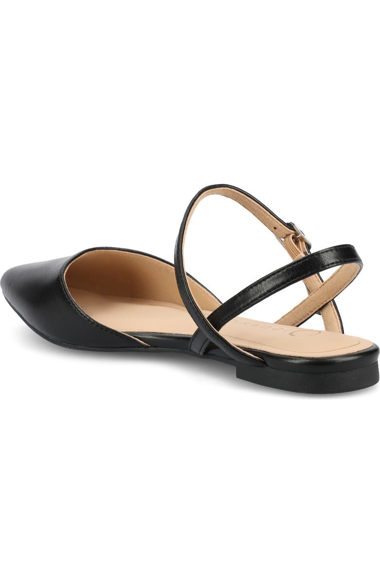 Journee Collection Martine SuperNatural Shades Slingback Flat, Alternate, color, Black