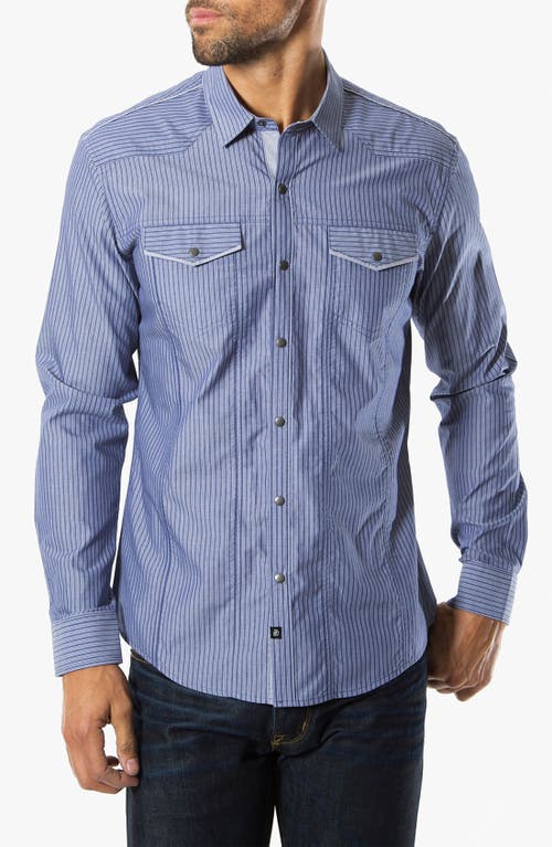 7 Diamonds 'Look Into My Eyes' Woven Sport Shirt in Blue 