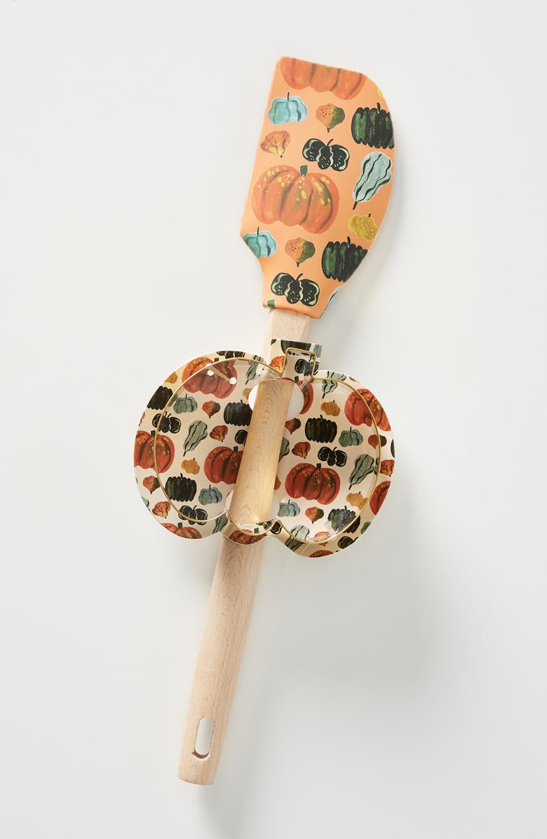 Anthropologie Home Anthropologie x Quill & Fox Pumpkin Spatula & Cookie Cutter Set, Main, color, 