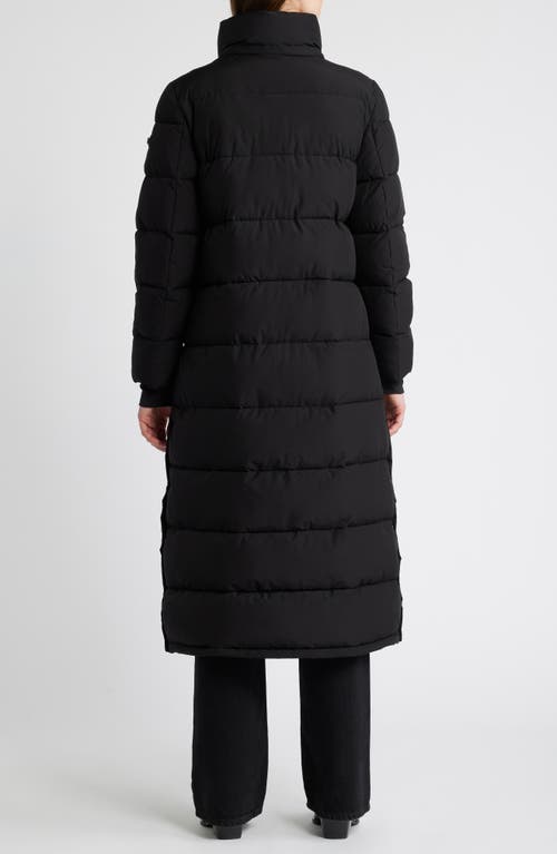 Bcbg Long Puffer Coat In Black