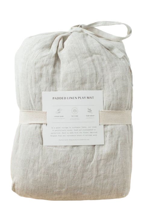 Stone Washed Linen Quilted Playmat