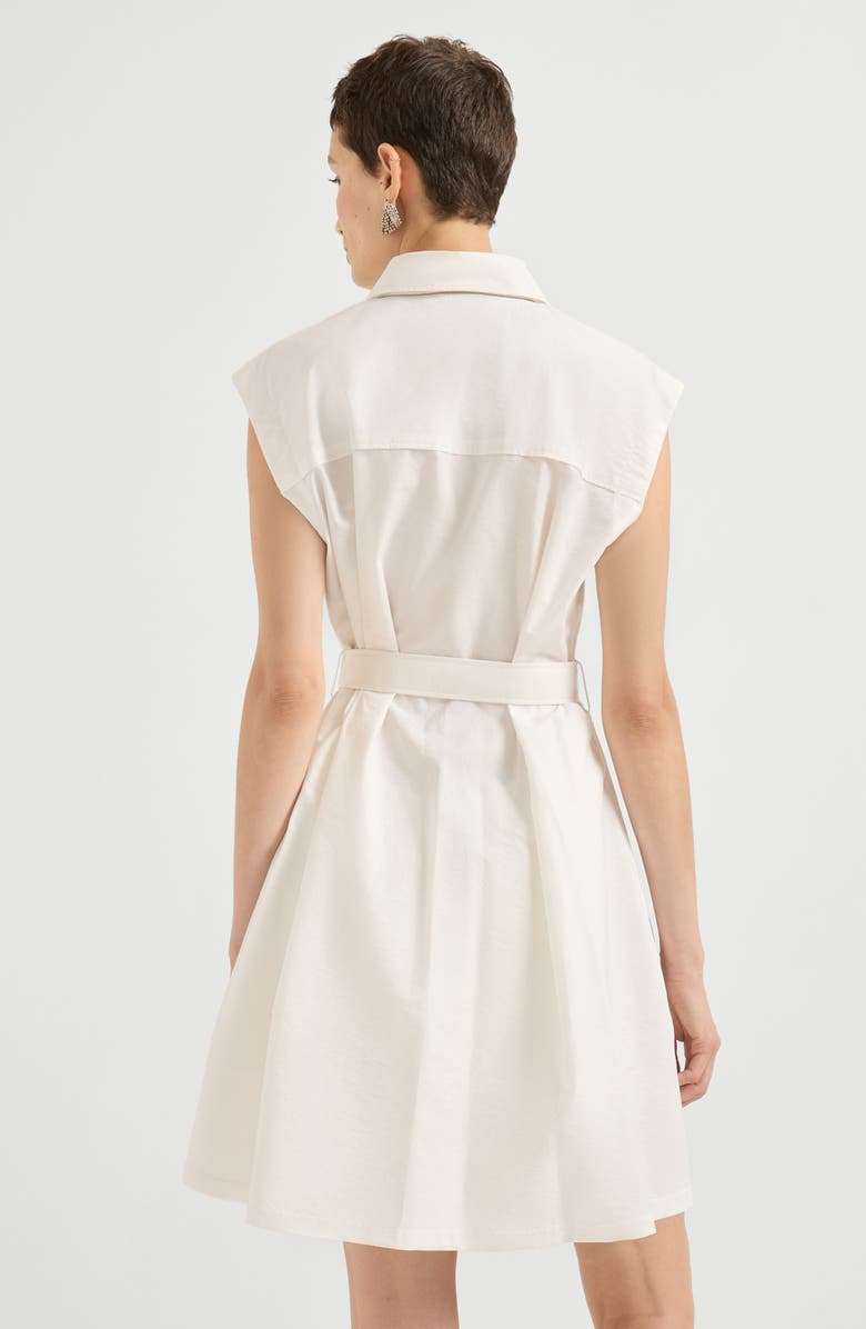 Brunello Cucinelli Mini Chemisier dress with monili, Alternate, color, Panama