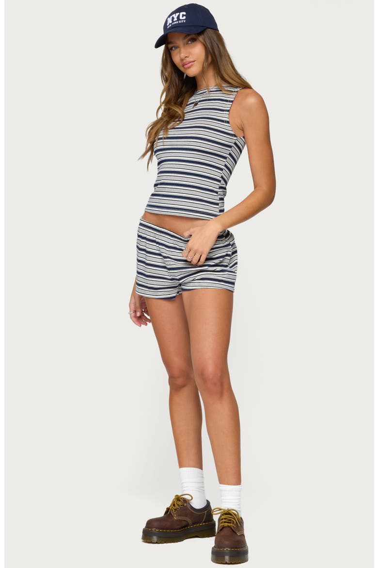 Glennon Stripe Low Rise Shorts, Alternate, color, NAVY