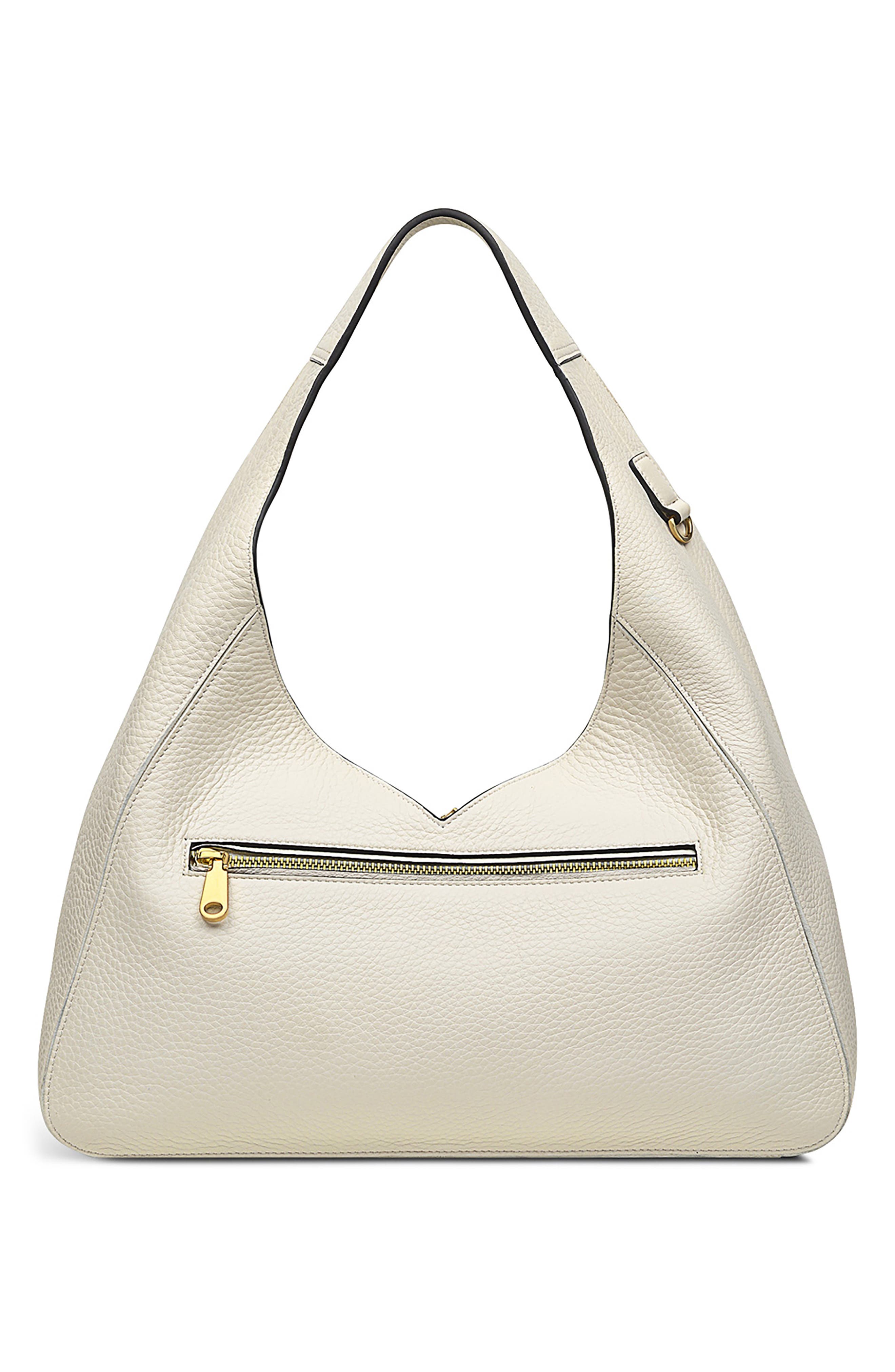 Hillgate Place Floral Leather Shoulder Bag, Alternate, color, CHALK